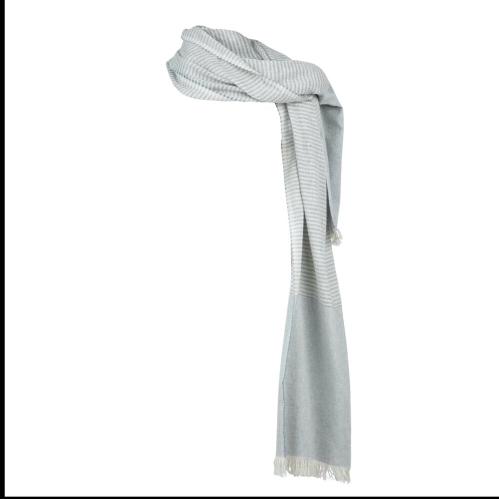 LAUDE the Label Upcycled Denim Scarf Wide Stripe